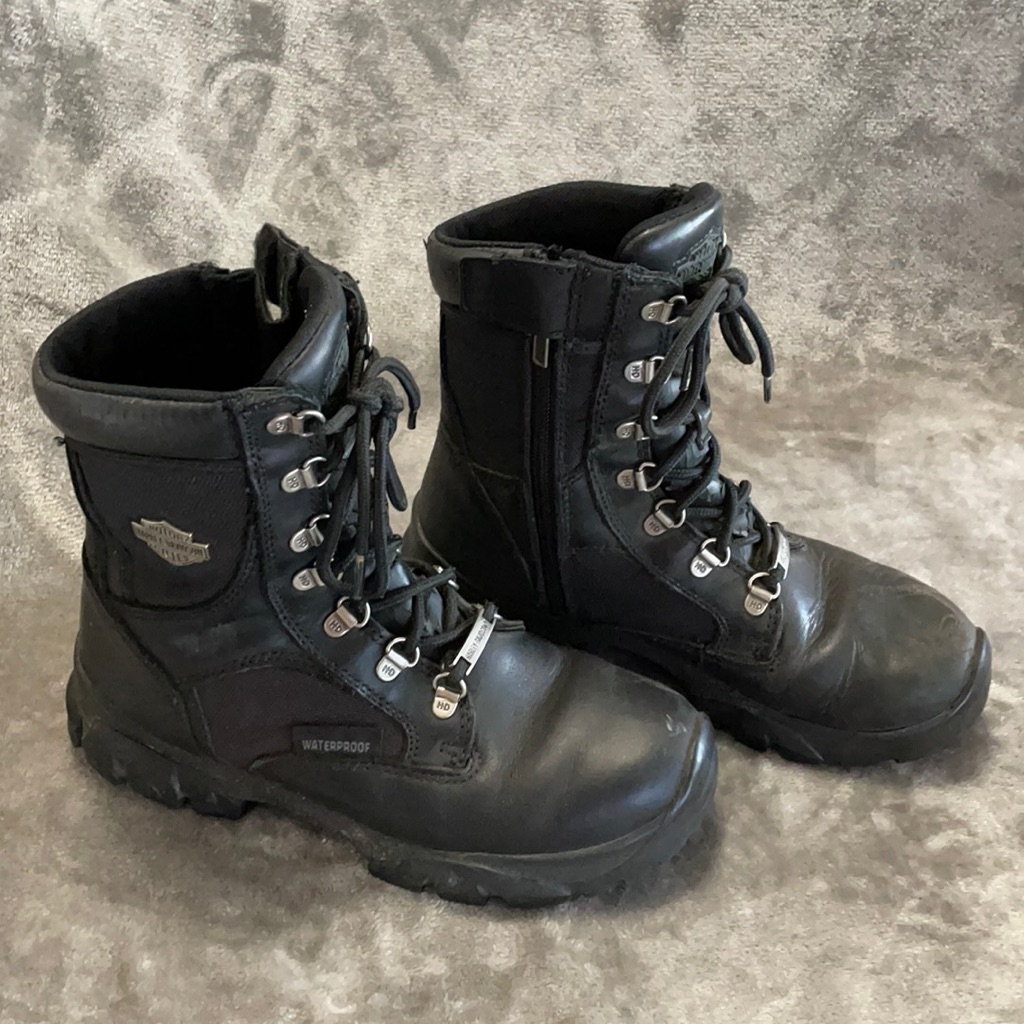 Harley Davidson Leather Riding Waterproof Boots